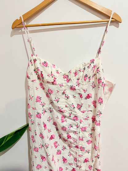 Zara Floral Midi Dress Size L