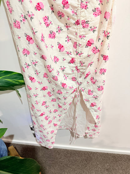 Zara Floral Midi Dress Size L
