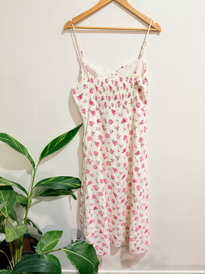 Zara Floral Midi Dress Size L