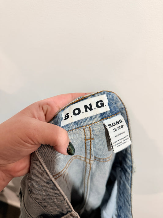 S.O.N.G Wide-leg Cargo Jeans Size 3/26 | Waist 82cm
