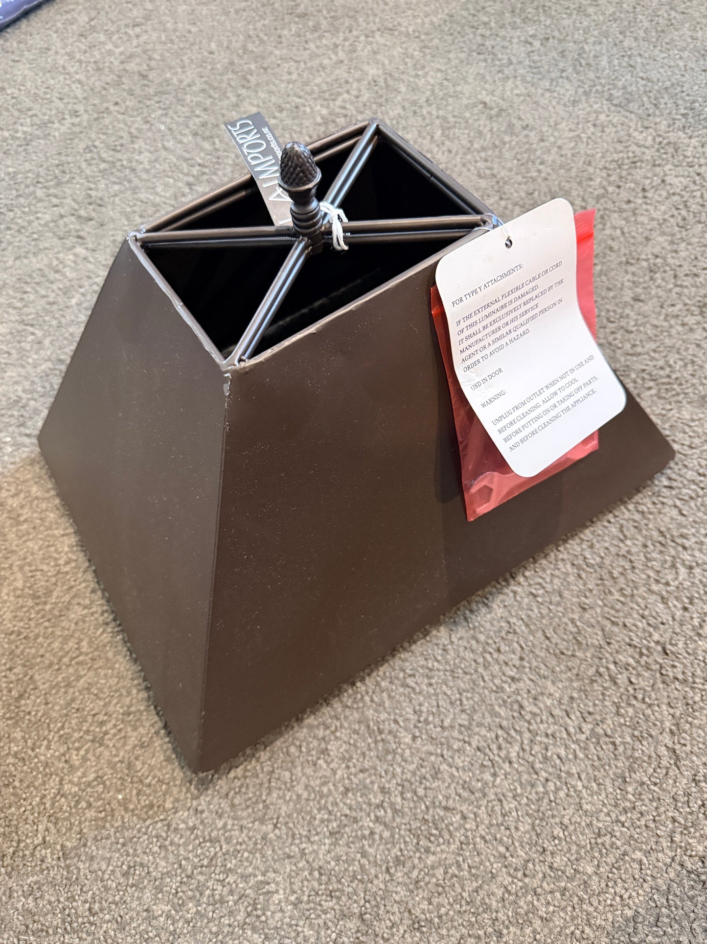 Brown Metal Lampshade by IA Imports