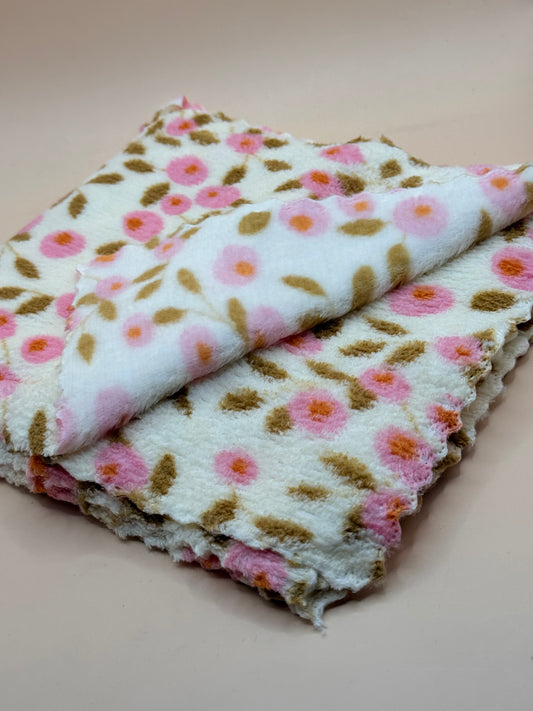 5x Floral Dish Cloth Set – Pink Flower Print