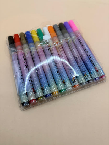 12 Piece Dual Tip Art Pen Set – Assorted Colours