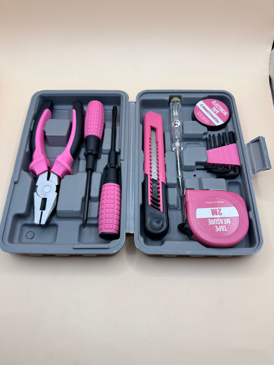Pink Household Tool Kit Set