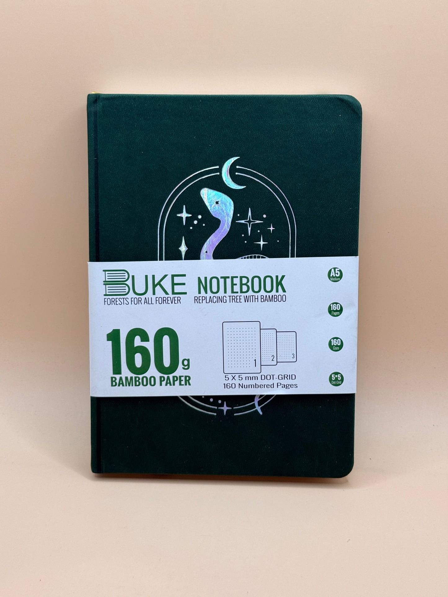 A5 Bamboo Paper Dot Grid Notebook