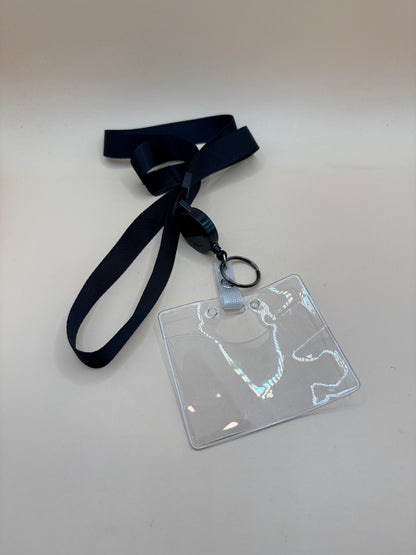 Retractable ID Badge Holder Lanyard with Clear Card Sleeve