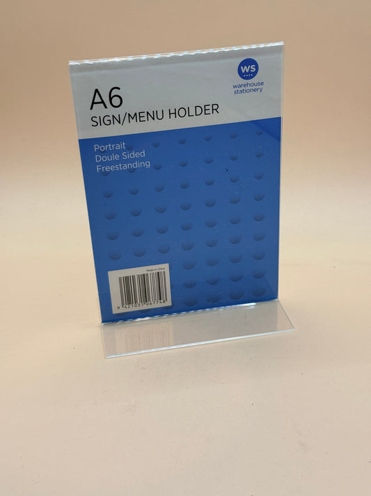 WS A6 Sign & Menu Holder