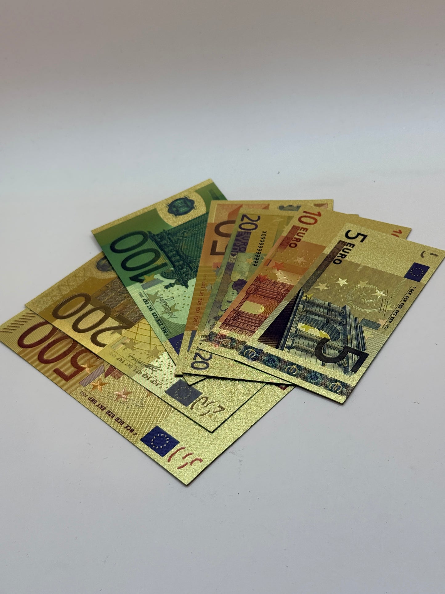 Euro Gold Foil Novelty Banknote Set
