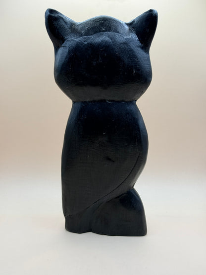Handcrafted Mosaic Owl Statue Figurine Yellow & Black Decorative Art Sculpture