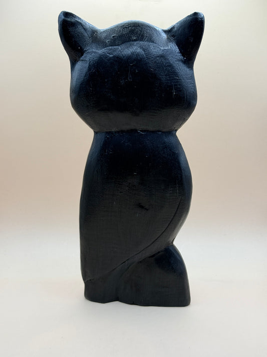 Handcrafted Mosaic Owl Statue Figurine Yellow & Black Decorative Art Sculpture