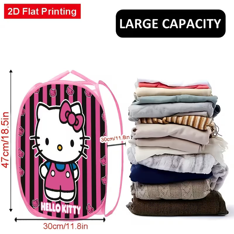 Hello Kitty Foldable Pop Up Laundry Basket