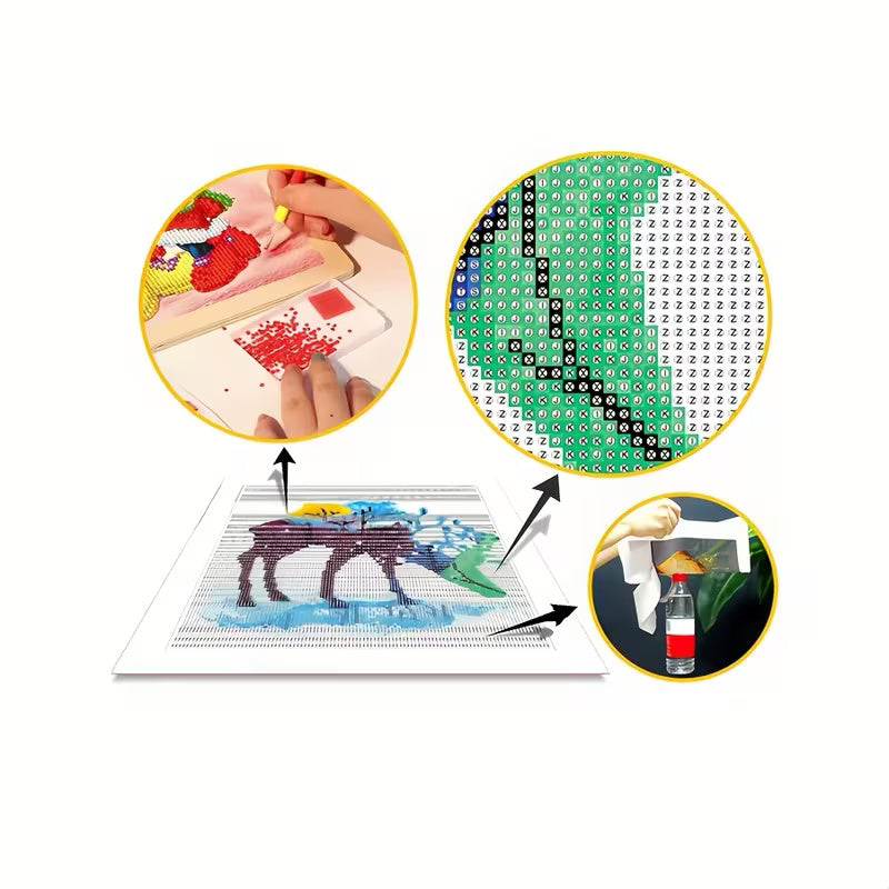 30x40cm Starry Night Lake Diamond Art Kit