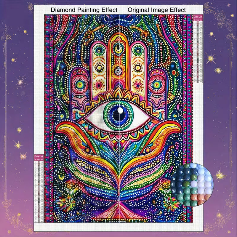 30x40cm Palm & Eye Diamond Art Kit
