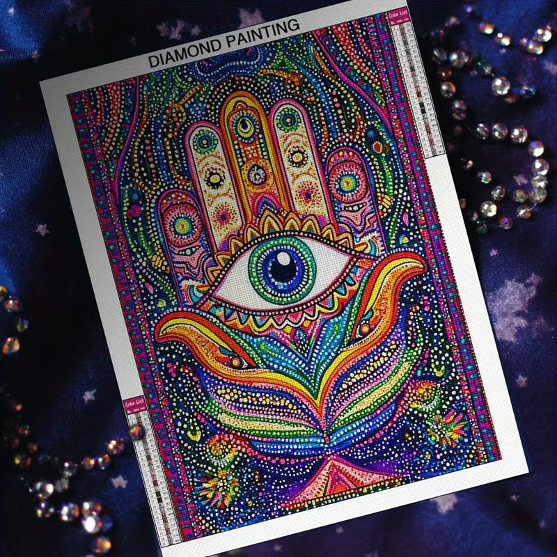 30x40cm Palm & Eye Diamond Art Kit