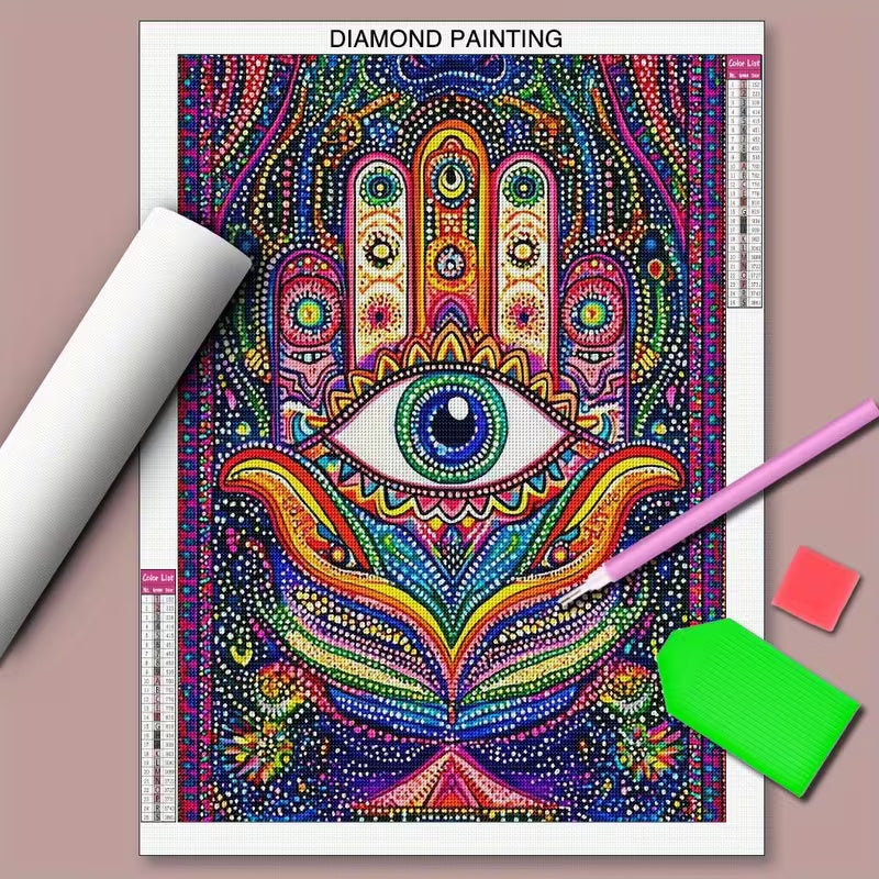 30x40cm Palm & Eye Diamond Art Kit