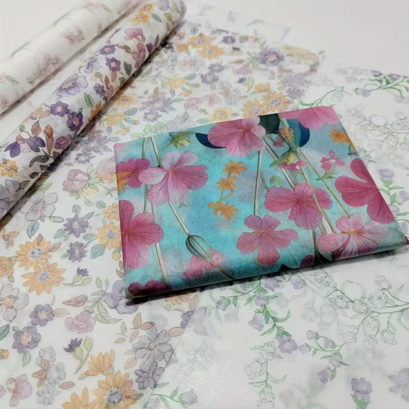40 Sheets of Floral Tissue Paper