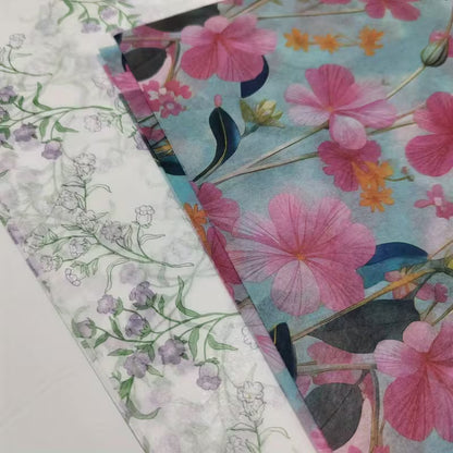 40 Sheets of Floral Tissue Paper