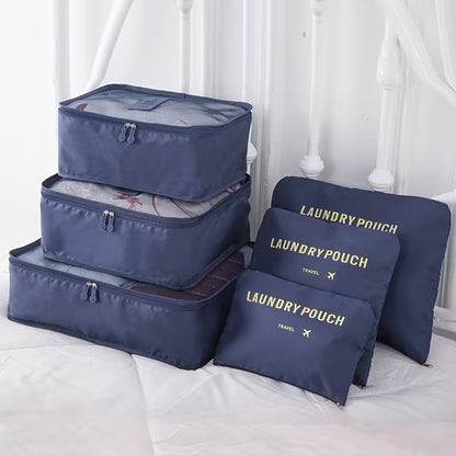 6pc Oxford Cloth Travel Storage Bag Set
