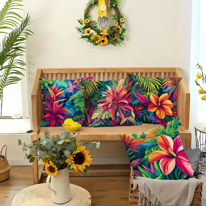 4x Tropical Cushion Covers (45cm x 45cm)