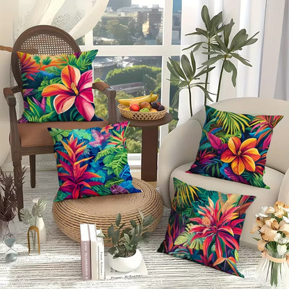 4x Tropical Cushion Covers (45cm x 45cm)
