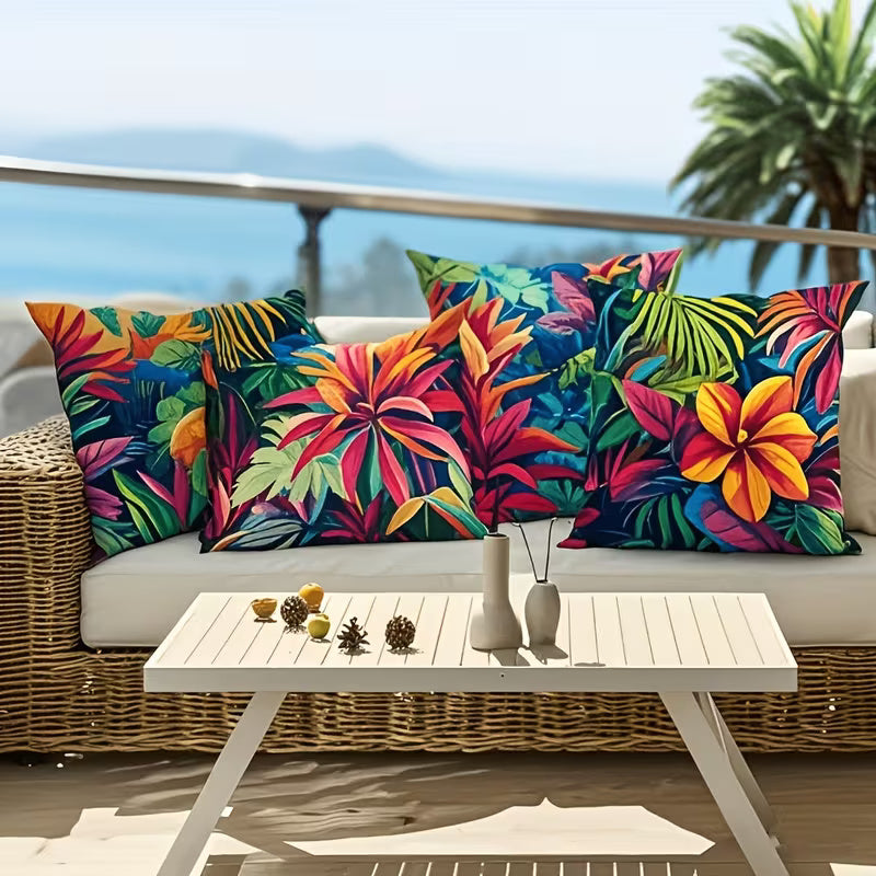 4x Tropical Cushion Covers (45cm x 45cm)