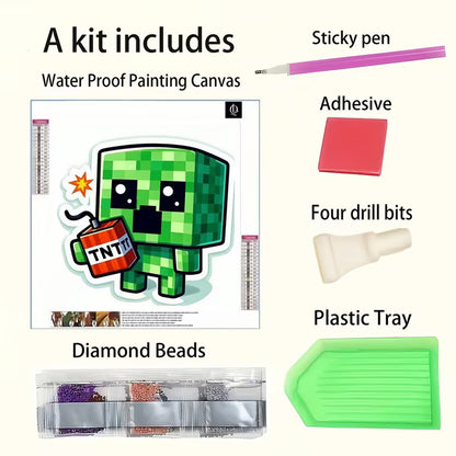 20x20cm Minecraft Diamond Art Kit
