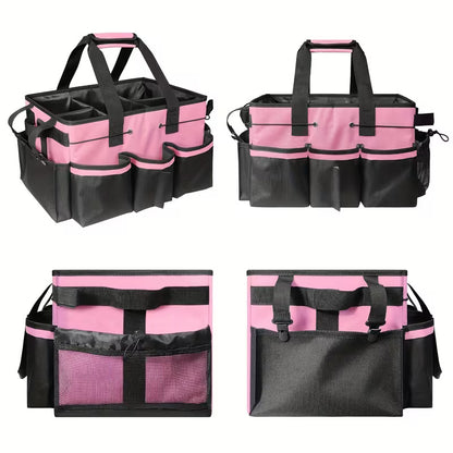 Pink Cleaning Caddy Organizer Bag
