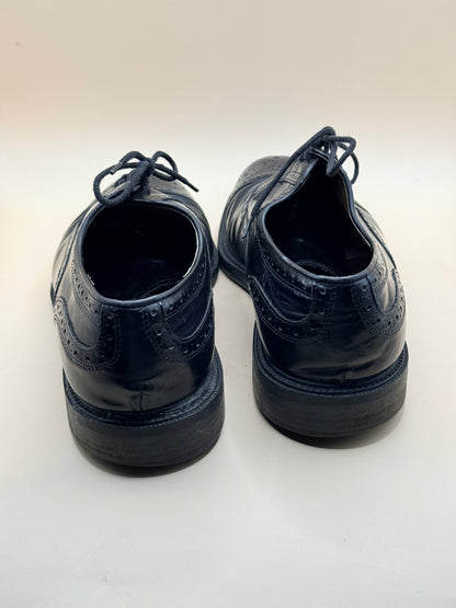SENTERO Black Leather Brogue Oxford Shoes - 30cm sole