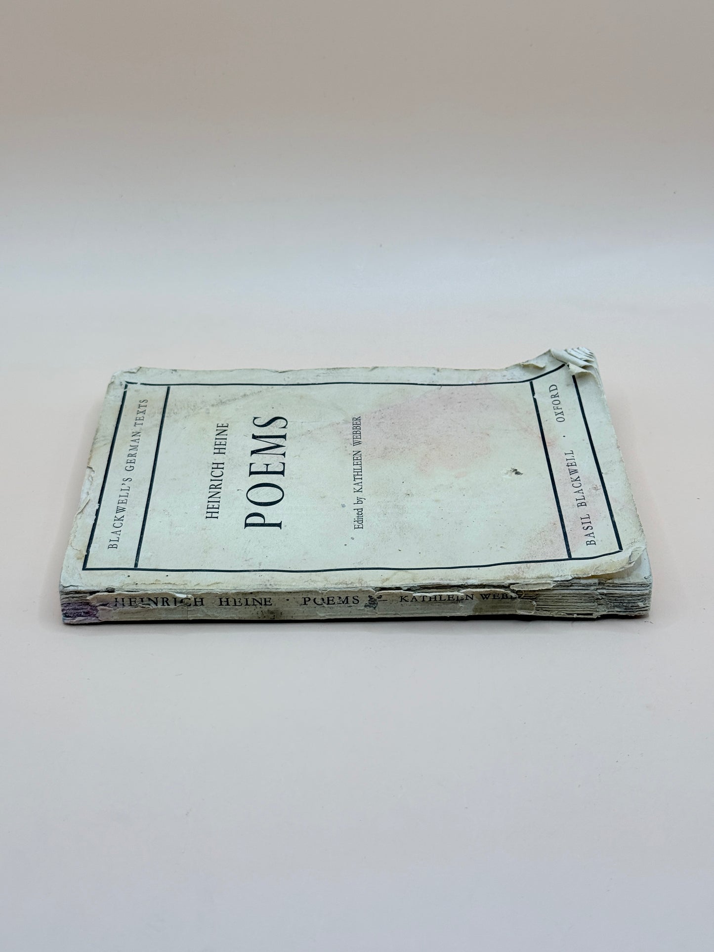Blackwell’s German Texts: Heinrich Heine Poems (Vintage, Undated)