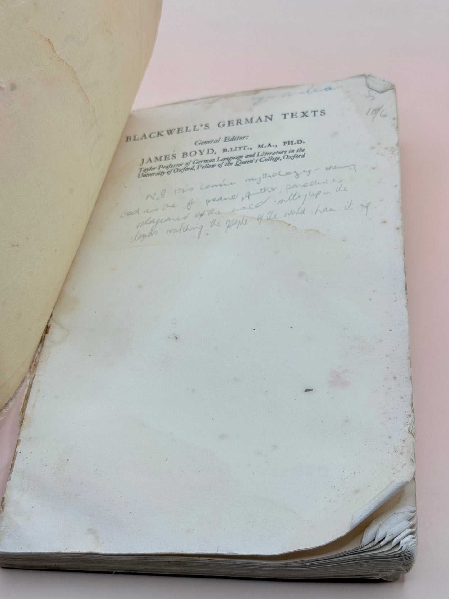 Blackwell’s German Texts: Heinrich Heine Poems (Vintage, Undated)