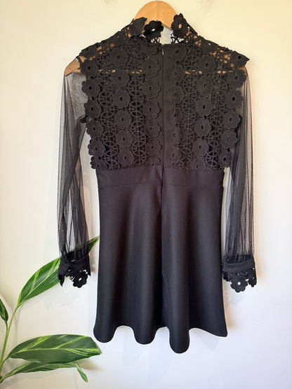 Du Juan Yuan Chuan Long-sleeved Mini Dress Size U/Arm to U/Arm 41cm