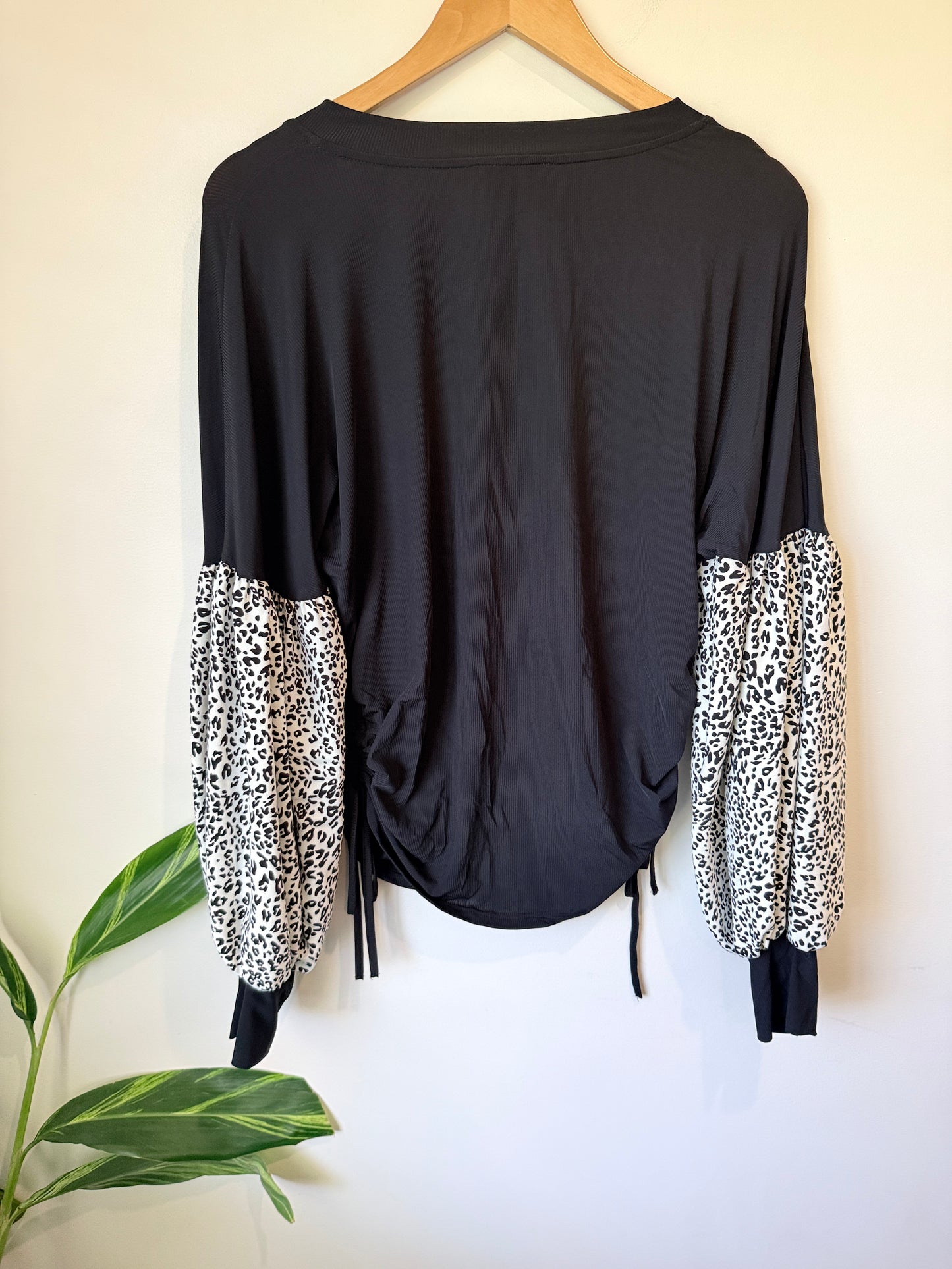 Charlo Balloon Sleeves Jersey Top Size 12