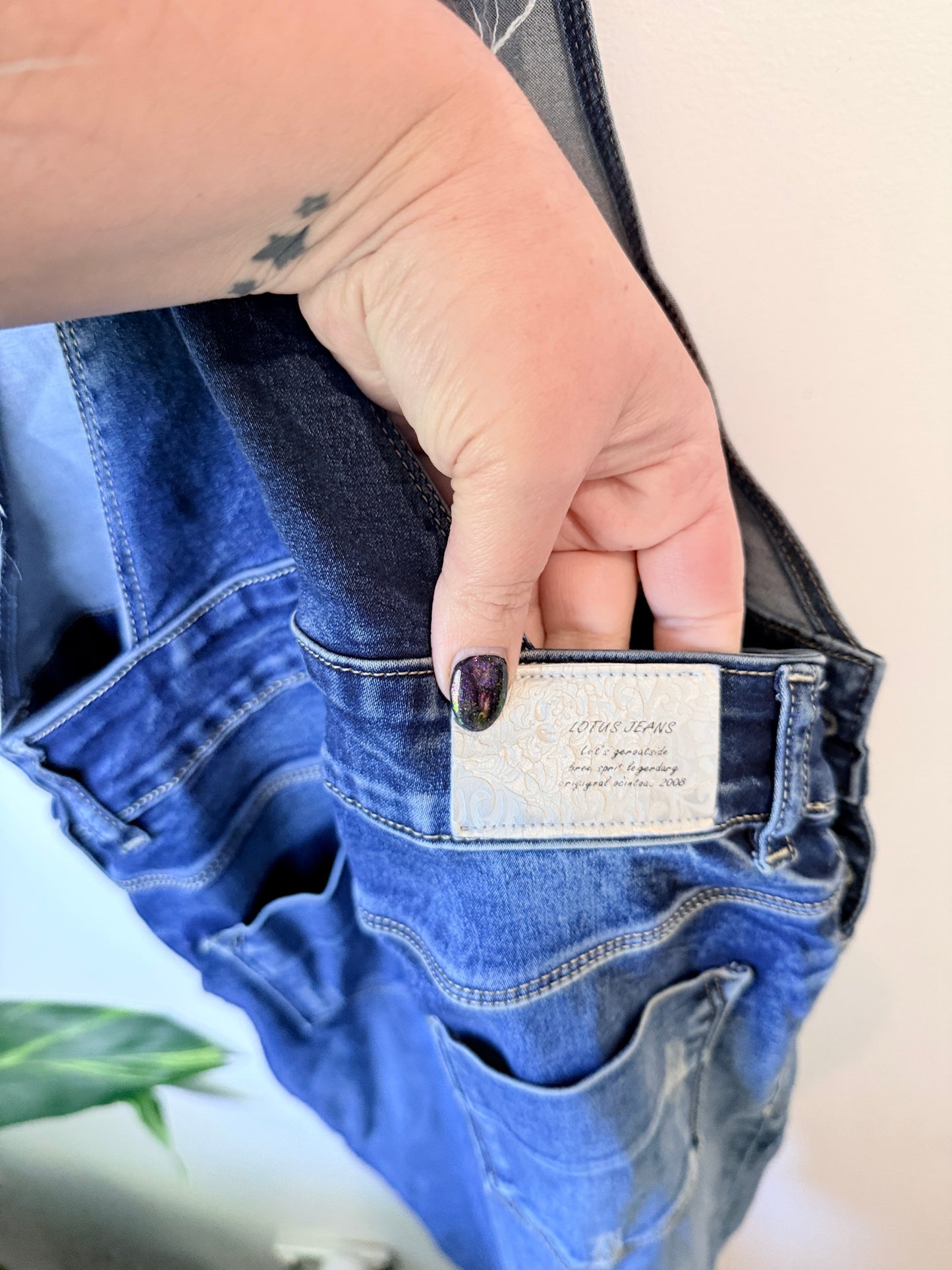 Lotus Jeans Denim Ankle Length Dungarees Size 28 | Waist: 72cm