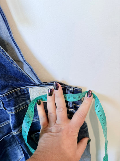 Lotus Jeans Denim Ankle Length Dungarees Size 28 | Waist: 72cm