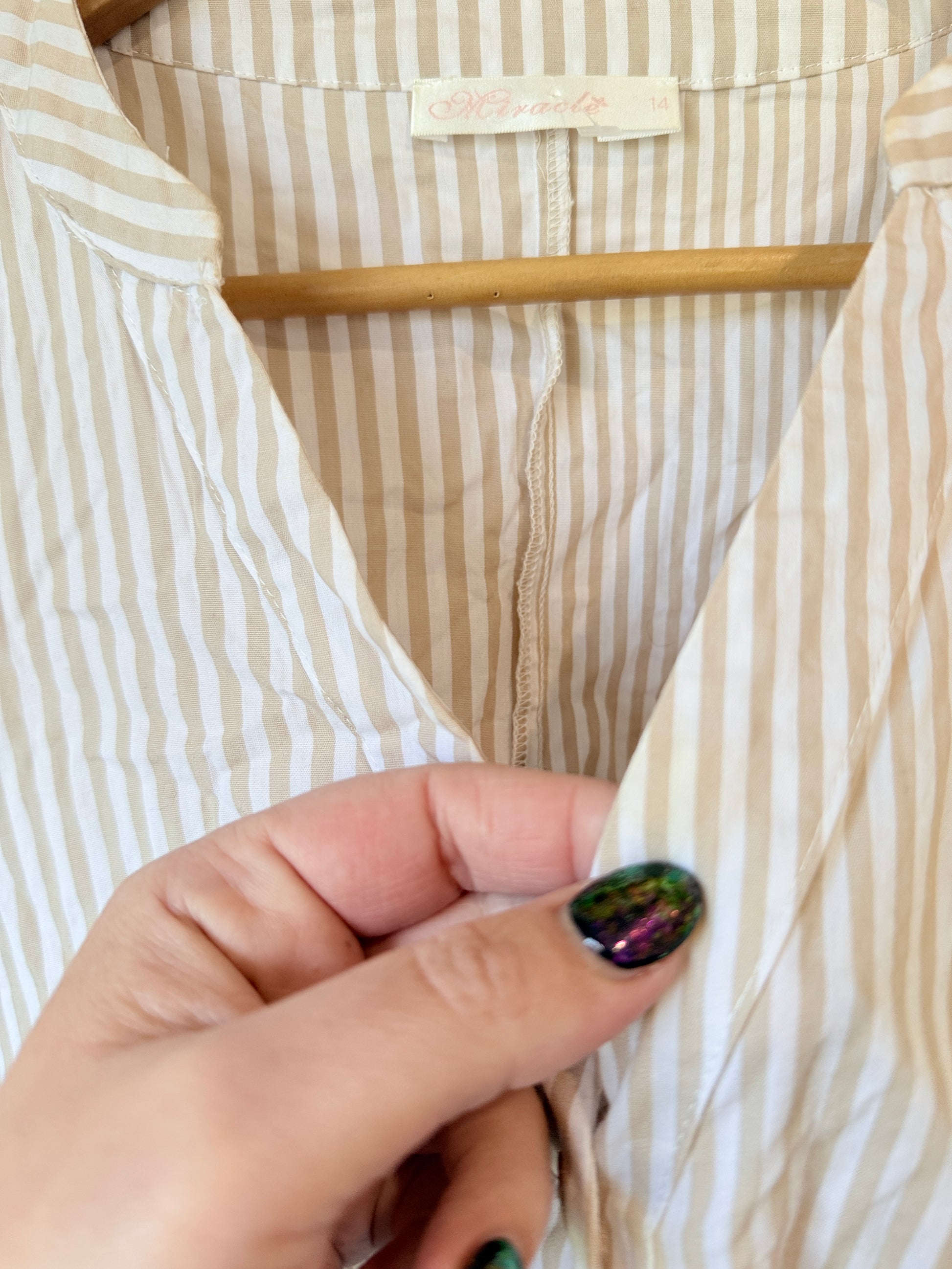 Miracle Striped Mini Dress Size 14