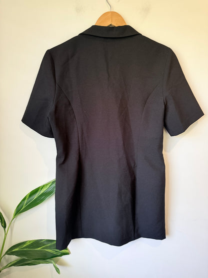 City Stretch Short Sleeve Black Blazer Size 14