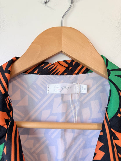 South Pacific Y & Q Tribal Hawaiian Shirt Size M