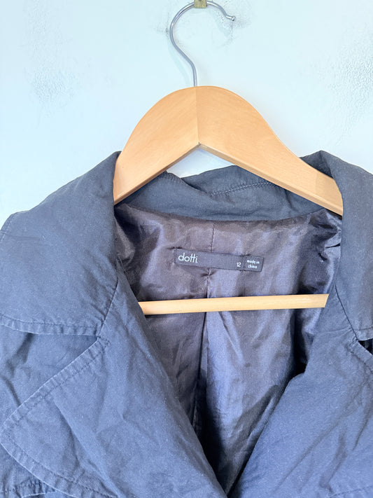 Dotti Button-up Front Trench Coat Size 12