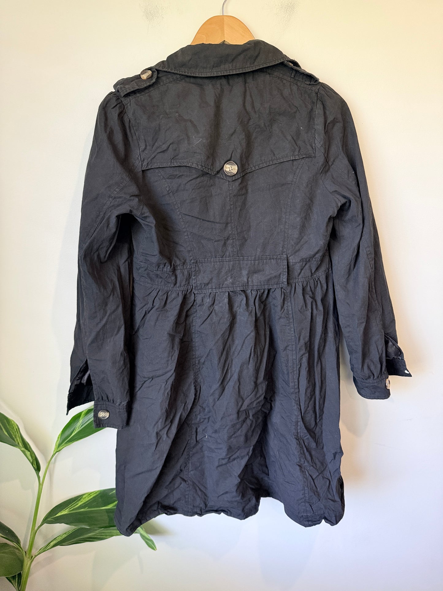 Dotti Button-up Front Trench Coat Size 12