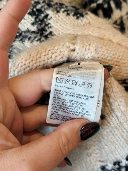 H & M Jacquard-knit Cropped Sweater Size XS