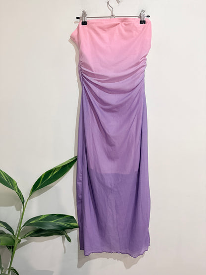 Mesh Ruched Maxi Dress Size L | U/Arm to U/Arm 42cm
