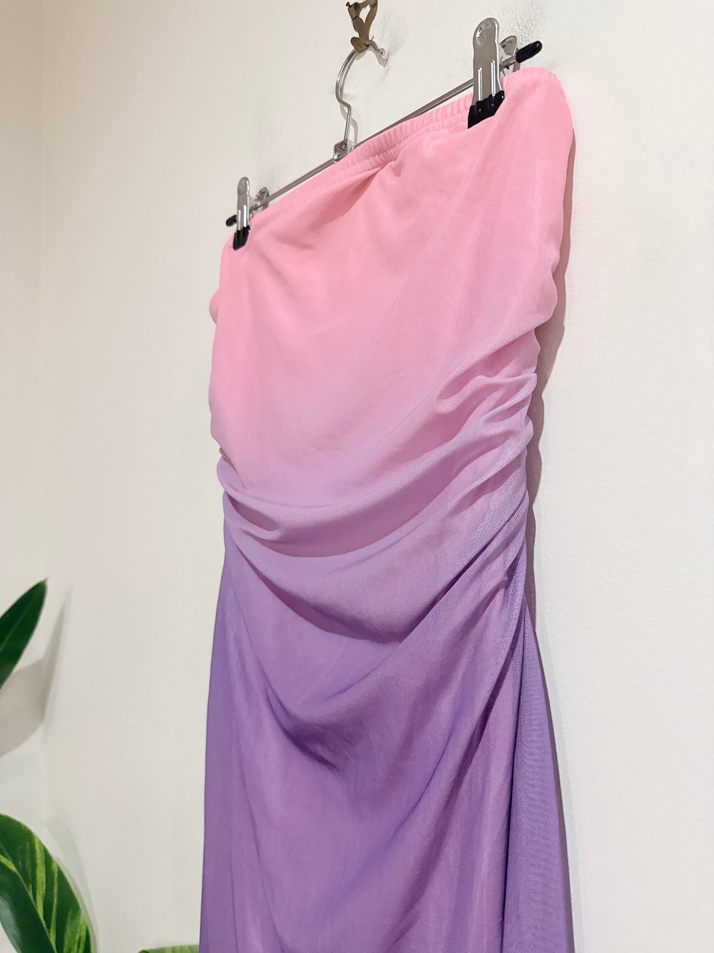 Mesh Ruched Maxi Dress Size L | U/Arm to U/Arm 42cm