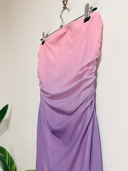 Mesh Ruched Maxi Dress Size L | U/Arm to U/Arm 42cm