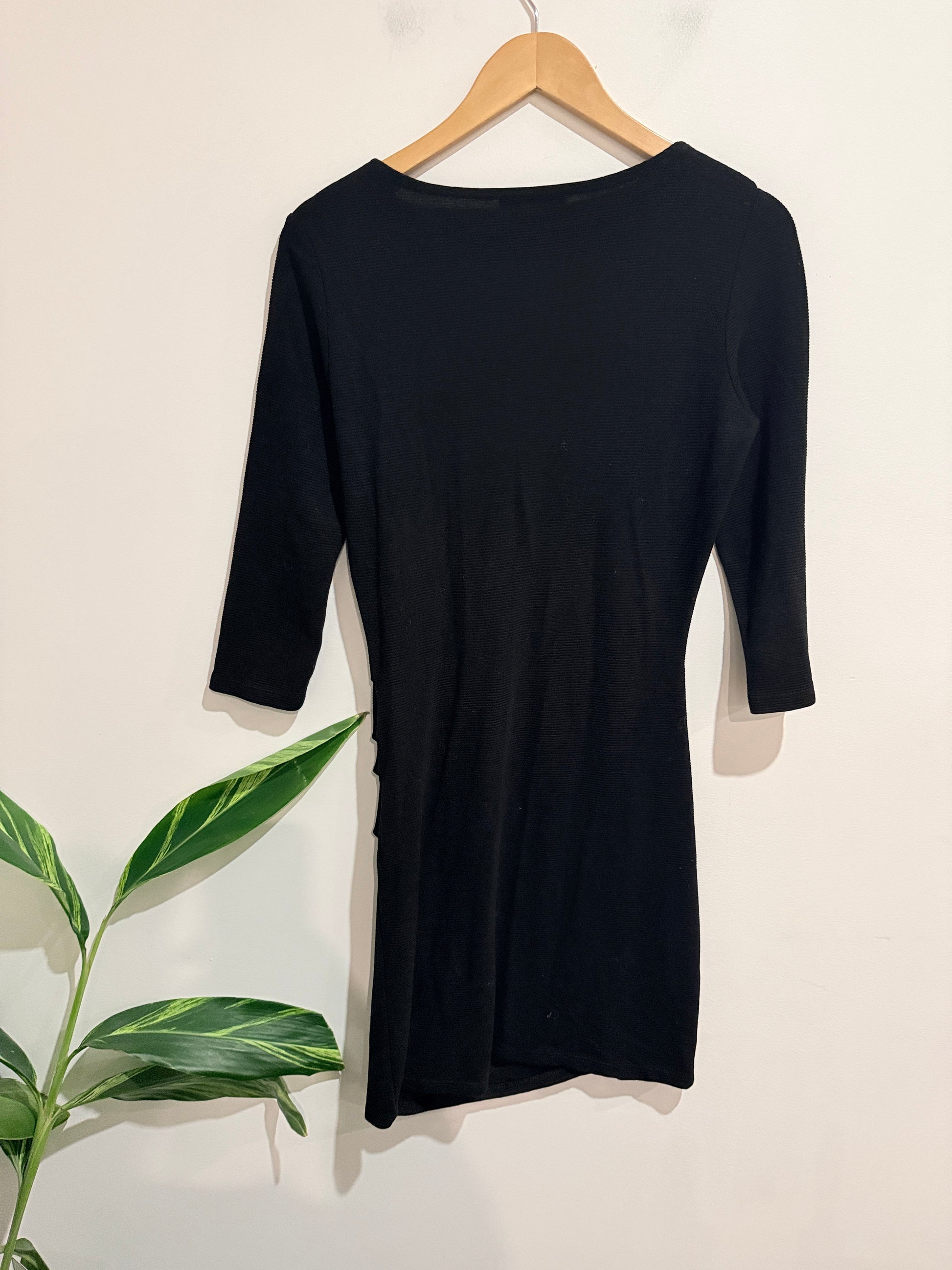 Mango Ruched Side Day Dress Size M