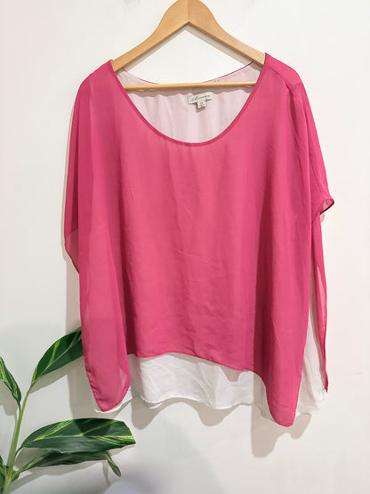 Autograph Two-layer Chiffon Blouse Size 22
