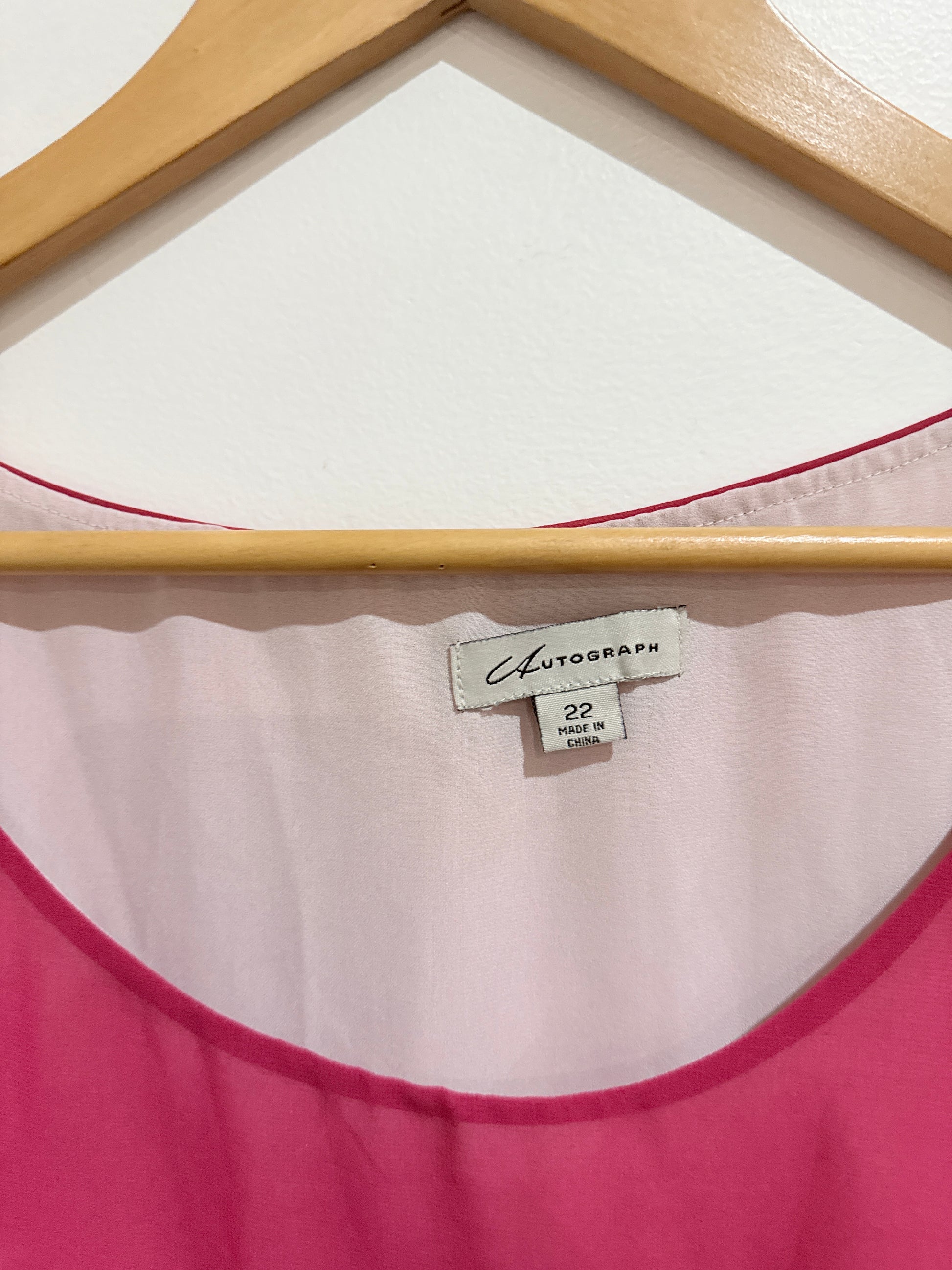 Autograph Two-layer Chiffon Blouse Size 22