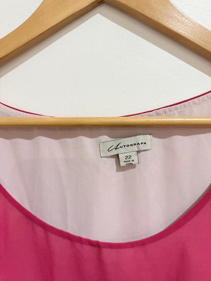 Autograph Two-layer Chiffon Blouse Size 22