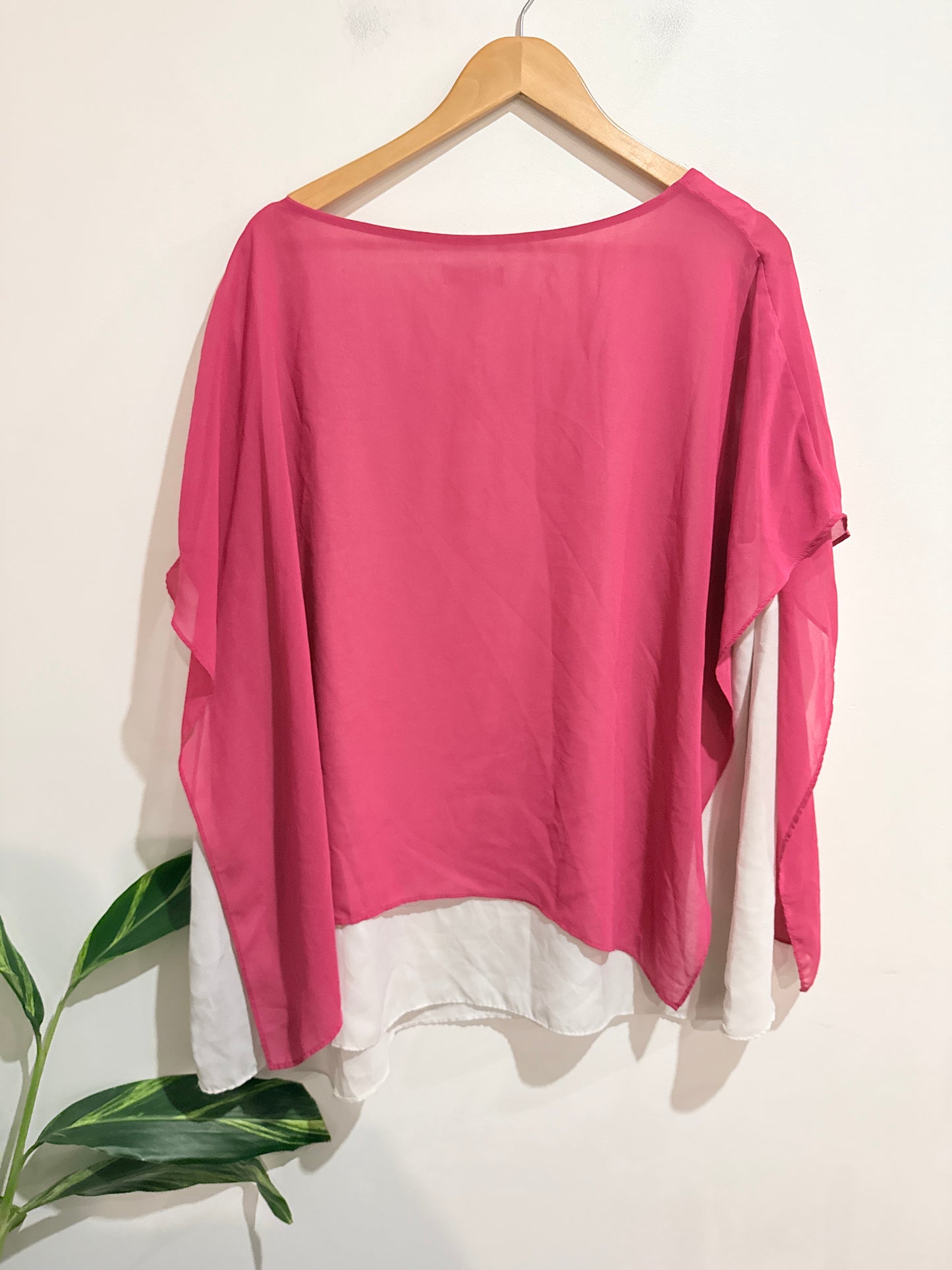 Autograph Two-layer Chiffon Blouse Size 22