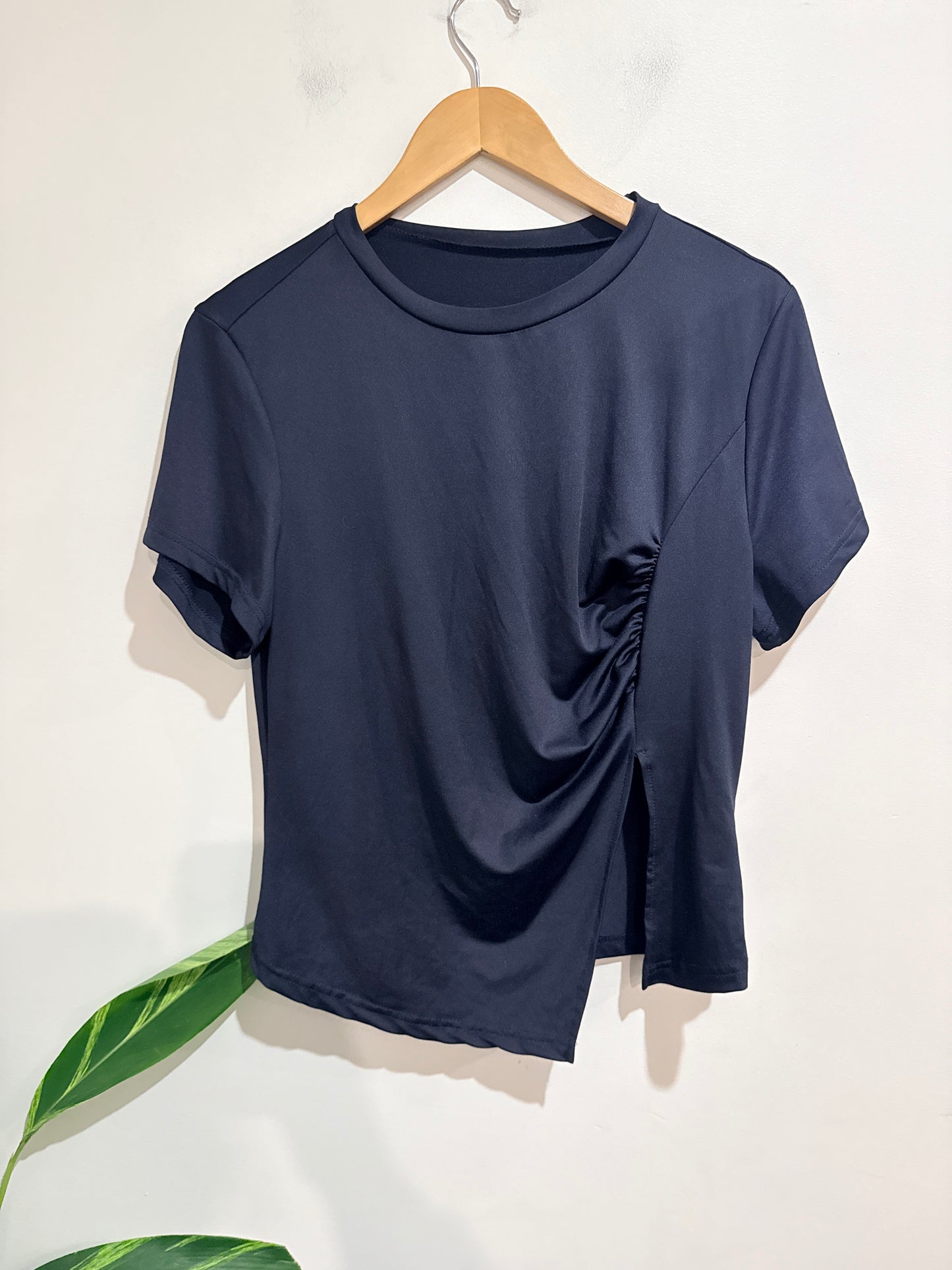 Shein Ruched Asymmetrical T-shirt Size 1XL