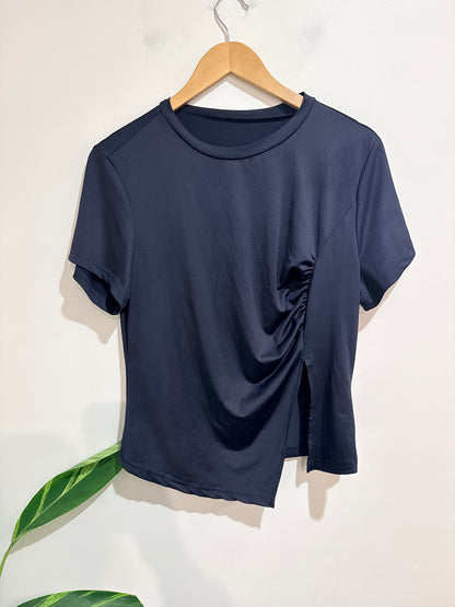 Shein Ruched Asymmetrical T-shirt Size 1XL